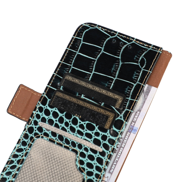 For Honor 90 Crocodile Top Layer Cowhide Leather Phone Case(Green) - Honor Cases by PMC TechLife | Online Shopping South Africa | PMC TechLife | Buy Now Pay Later Mobicred