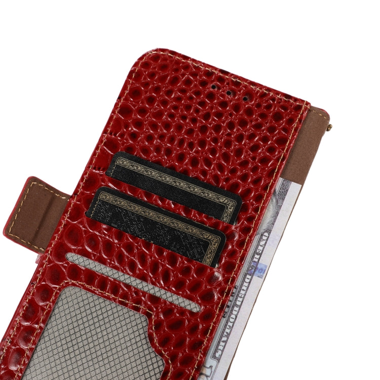 For Honor 100 Crocodile Top Layer Cowhide Leather Phone Case(Red) - Honor Cases by PMC TechLife | Online Shopping South Africa | PMC TechLife | Buy Now Pay Later Mobicred
