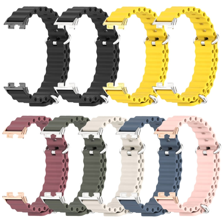 For Huawei Band 8 / 9 / 10 Mijobs Marine Silicone Breathable Watch Band(Pink+Rose Gold) - free shipping - PMc TechLife - Order now!