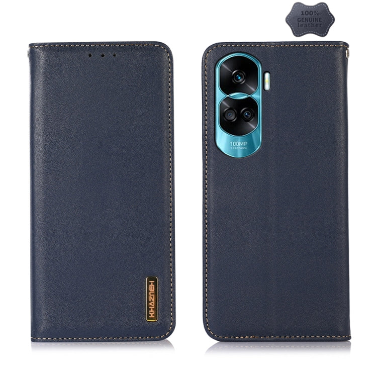 For Honor 90 Lite 5G / X50i KHAZNEH Nappa Top Layer Cowhide Leather Phone Case(Blue) - Honor Cases by PMC TechLife | Online Shopping South Africa | PMC TechLife | Buy Now Pay Later Mobicred