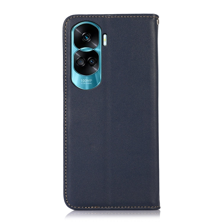 For Honor 90 Lite 5G / X50i KHAZNEH Nappa Top Layer Cowhide Leather Phone Case(Blue) - Honor Cases by PMC TechLife | Online Shopping South Africa | PMC TechLife | Buy Now Pay Later Mobicred