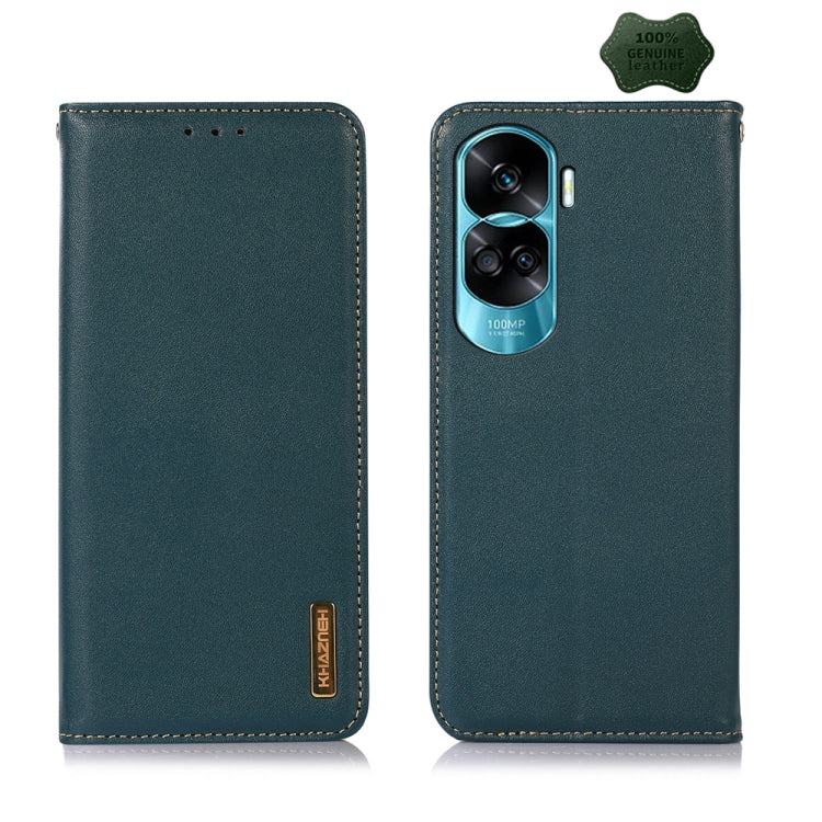 For Honor 90 Lite 5G / X50i KHAZNEH Nappa Top Layer Cowhide Leather Phone Case(Green) - Honor Cases by PMC TechLife | Online Shopping South Africa | PMC TechLife | Buy Now Pay Later Mobicred