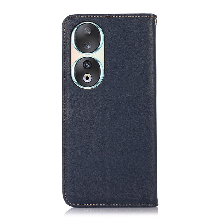 For Honor 90 KHAZNEH Nappa Top Layer Cowhide Leather Phone Case(Blue) - Honor Cases by PMC TechLife | Online Shopping South Africa | PMC TechLife | Buy Now Pay Later Mobicred