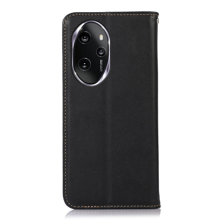 For Honor 100 Pro KHAZNEH Nappa Top Layer Cowhide Leather Phone Case(Black) - Honor Cases by PMC TechLife | Online Shopping South Africa | PMC TechLife | Buy Now Pay Later Mobicred