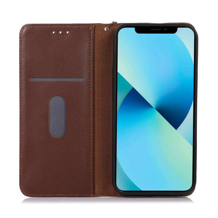 For Honor 100 KHAZNEH Nappa Top Layer Cowhide Leather Phone Case(Brown) - Honor Cases by PMC TechLife | Online Shopping South Africa | PMC TechLife | Buy Now Pay Later Mobicred