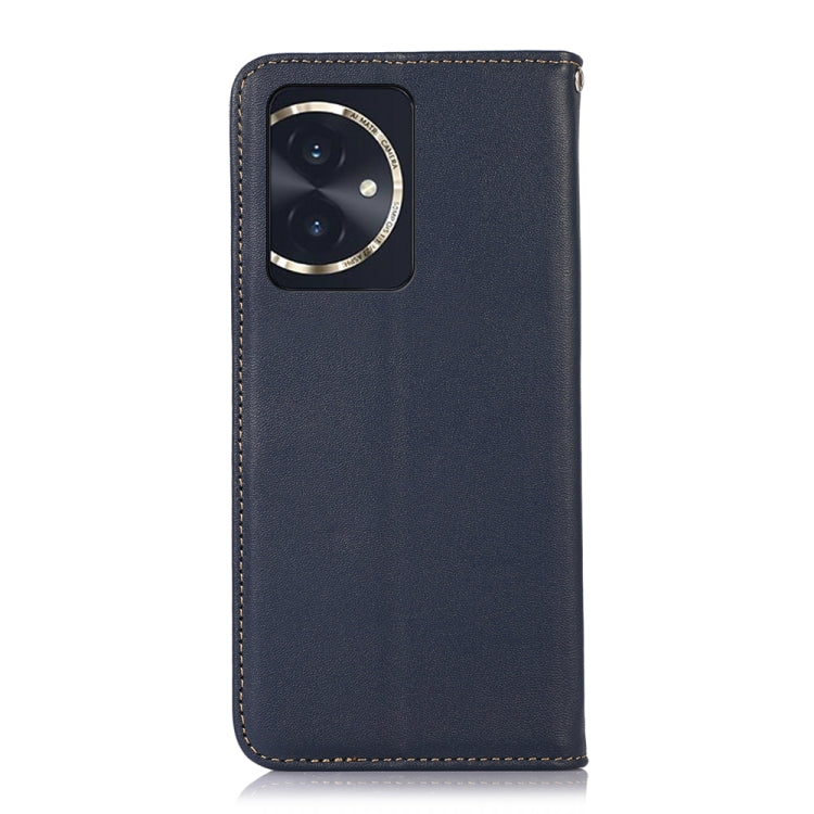 For Honor 100 KHAZNEH Nappa Top Layer Cowhide Leather Phone Case(Blue) - Honor Cases by PMC TechLife | Online Shopping South Africa | PMC TechLife | Buy Now Pay Later Mobicred