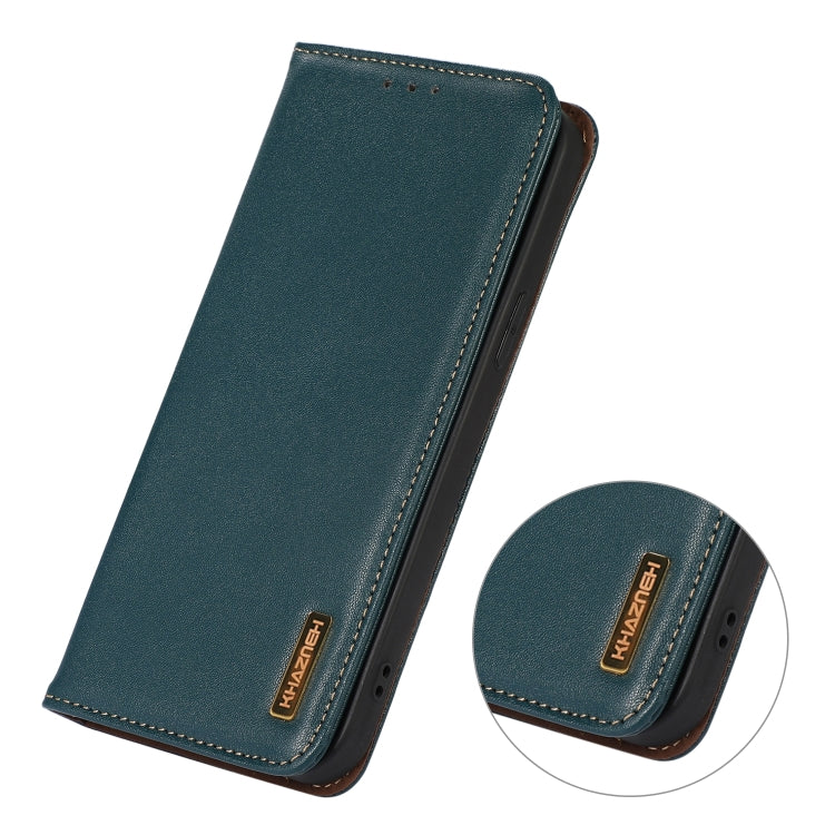 For Honor X6b KHAZNEH Nappa Top Layer Cowhide Leather Phone Case(Green) - Honor Cases by PMC TechLife | Online Shopping South Africa | PMC TechLife | Buy Now Pay Later Mobicred