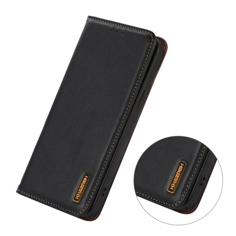 For Honor Play 60 Plus / 200 Smart KHAZNEH Nappa Top Layer Cowhide Leather Phone Case(Black) - Honor Cases by PMC TechLife | Online Shopping South Africa | PMC TechLife | Buy Now Pay Later Mobicred