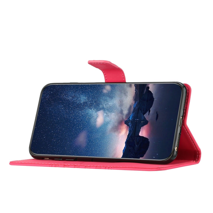 For iPhone 16 Diamond Embossed Skin Feel Leather Phone Case(Red) - iPhone 16 Cases by PMC TechLife | Online Shopping South Africa | PMC TechLife | Buy Now Pay Later Mobicred