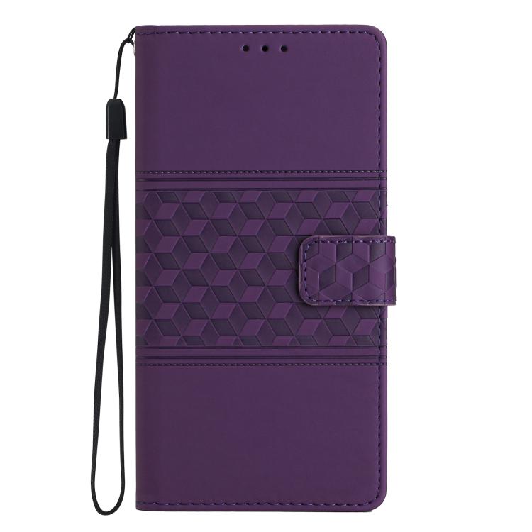 For iPhone 16e Diamond Embossed Skin Feel Leather Phone Case(Purple) - free shipping - PMC TechLife - Order now!