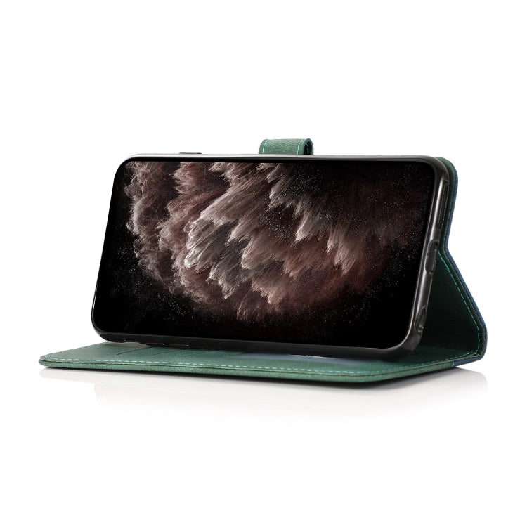 For iPhone 16 Pro Max Dual-color Stitching Leather Phone Case(Blue Green) - free shipping - PMC TechLife - Order now!