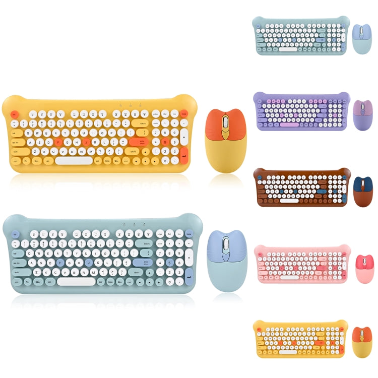QW05 Mixed Color Portable 2.4G Wireless Keyboard Mouse Set(Blue) - Wireless Keyboard by PMC Jewellery | Online Shopping South Africa | PMC Jewellery | Buy Now Pay Later Mobicred