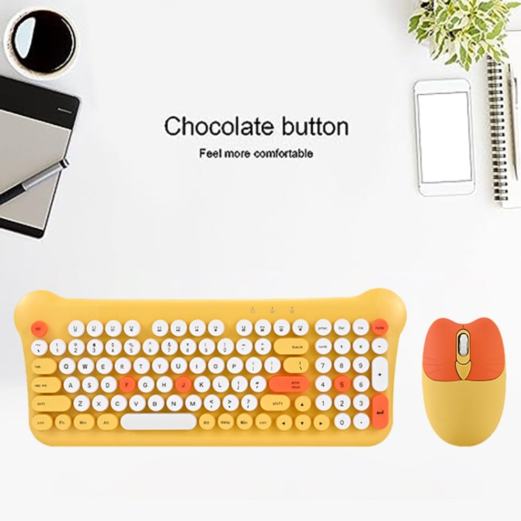 QW05 Mixed Color Portable 2.4G Wireless Keyboard Mouse Set(Brown) - free shipping - PMC Jewellery - Order now!