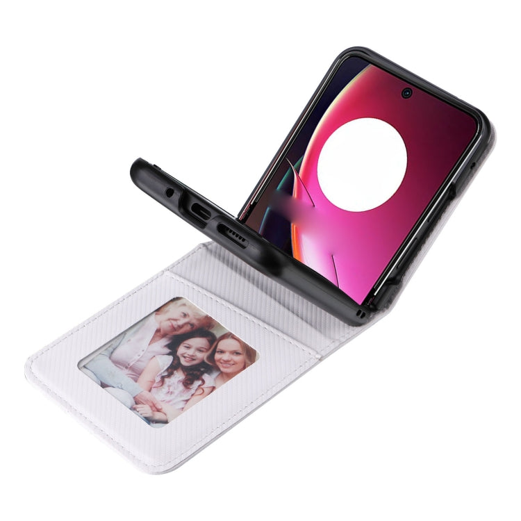 For Motorola Moto Razr 40 Ultra Card Slot PU Leather PC Phone Case(White) - Motorola Cases by PMC TechLife | Online Shopping South Africa | PMC TechLife | Buy Now Pay Later Mobicred