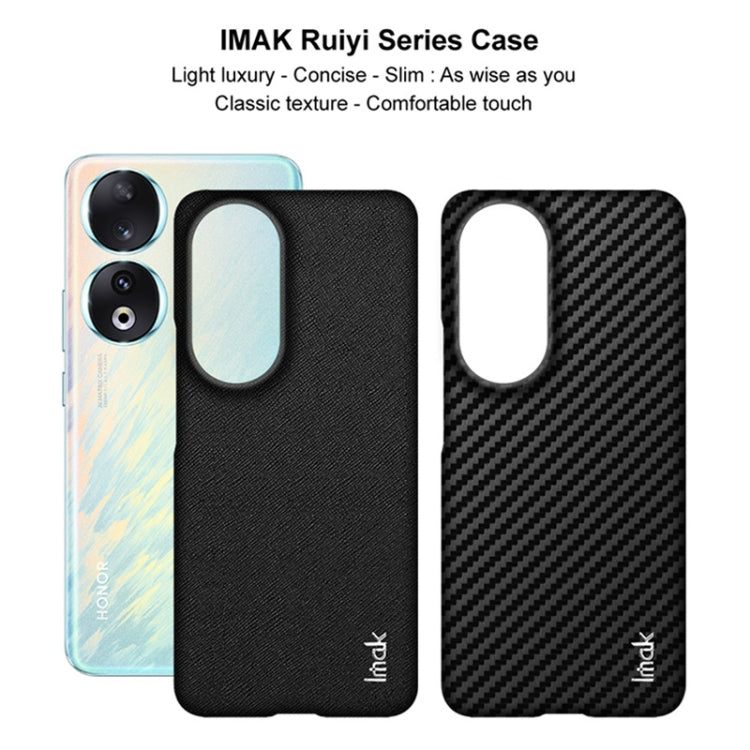For Honor 90 5G imak Ruiyi Series PU + PC Phone Case(Carbon Fiber Texture) - Honor Cases by imak | Online Shopping South Africa | PMC TechLife | Buy Now Pay Later Mobicred