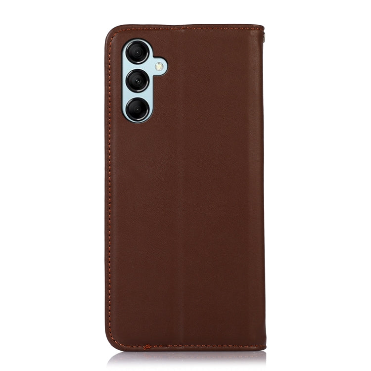 For Samsung Galaxy S24 KHAZNEH Nappa Top Layer Cowhide Leather Phone Case(Brown) - free shipping - PMC Jewellery - Order now!