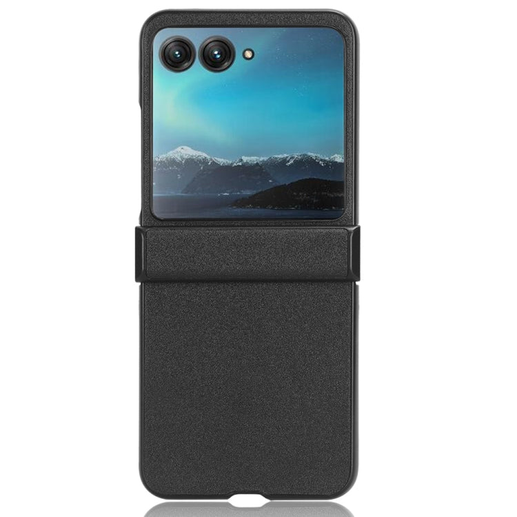 For Motorola Moto Razr 40 Ultra Sandskin Texture Phone Case(Black) - Motorola Cases by PMC TechLife | Online Shopping South Africa | PMC TechLife | Buy Now Pay Later Mobicred