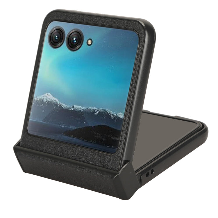 For Motorola Moto Razr 40 Ultra Sandskin Texture Phone Case(Black) - Motorola Cases by PMC TechLife | Online Shopping South Africa | PMC TechLife | Buy Now Pay Later Mobicred