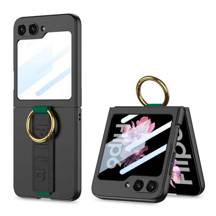 For Samsung Galaxy Z Flip6 GKK Integrated Ultrathin Shockproof Phone Case with Ring Wrist Strap(Black) - free shipping - PMC Jewellery - Order now!