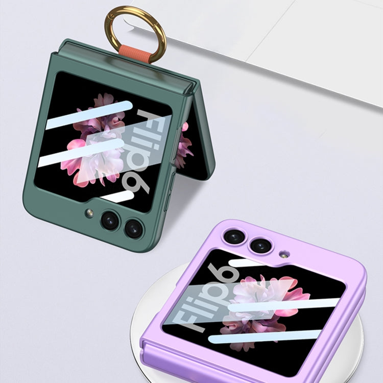 For Samsung Galaxy Z Flip6 GKK Integrated Ultrathin Shockproof Phone Case with Ring Wrist Strap(Pink) - free shipping - PMC Jewellery - Order now!