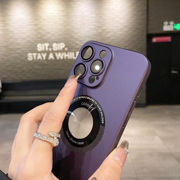 For iPhone 13 Pro Max Electroplating Oil Injection Magsafe Magnetic PC Phone Case(Purple) - iPhone 13 Pro Max Cases by PMC TechLife | Online Shopping South Africa | PMC TechLife