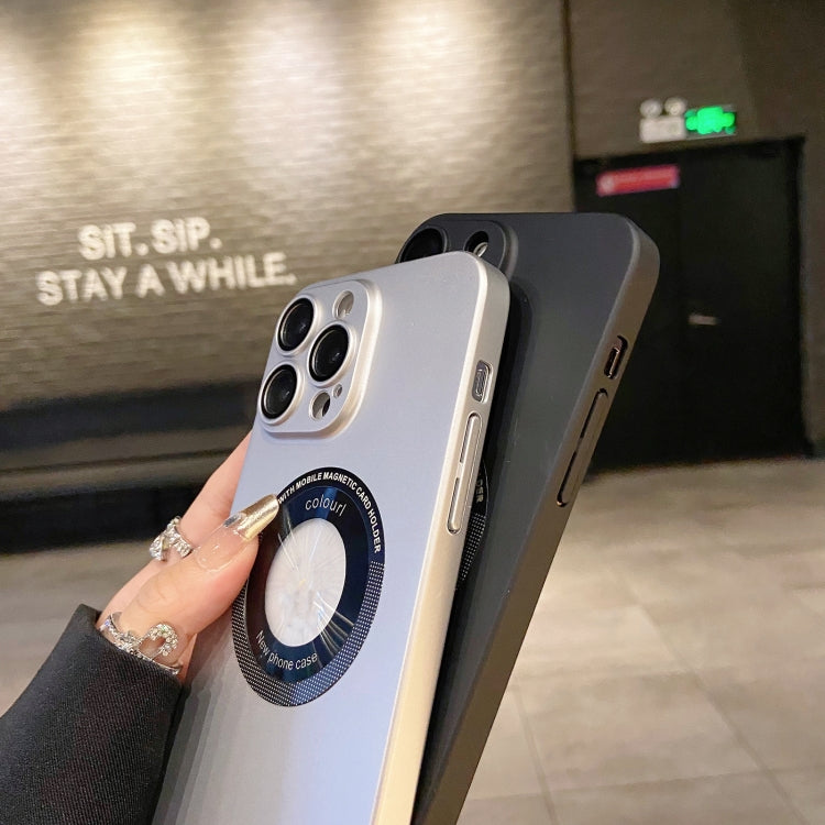 For iPhone 11 Electroplating Oil Injection Magsafe Magnetic PC Phone Case(Dark Blue) - iPhone 11 Cases by PMC TechLife | Online Shopping South Africa | PMC TechLife