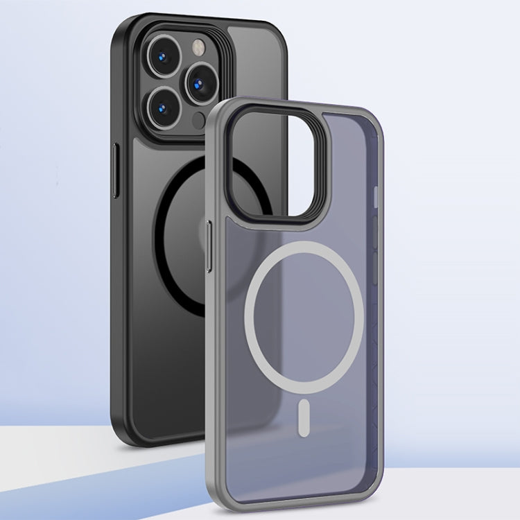 For iPhone 15 Magsafe Magnetic Frosted Skin Feel Phone Case(Grey) - iPhone 15 Cases by PMC TechLife | Online Shopping South Africa | PMC TechLife