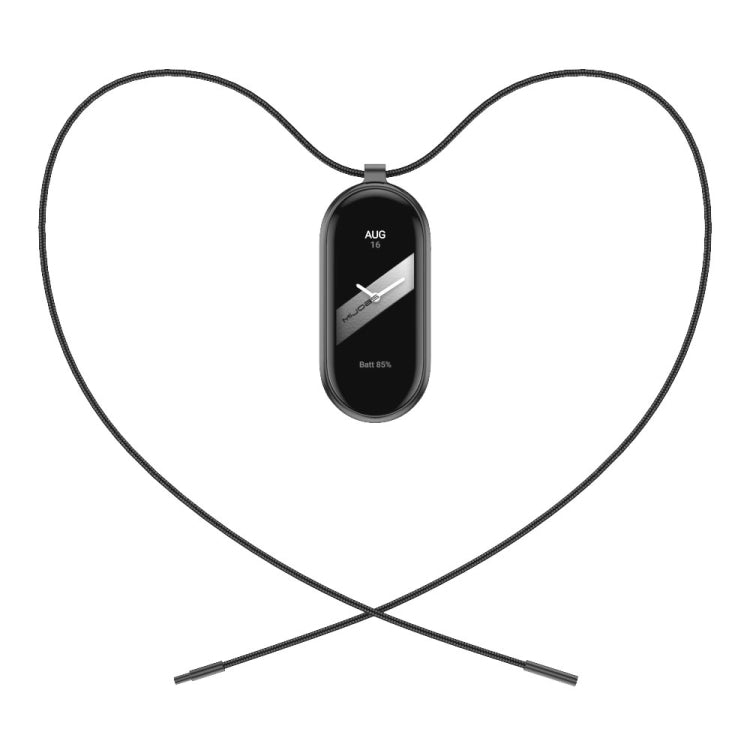 For Xiaomi Smart Band 10 / 9 / 8 Mijobs Stainless Steel Buckle Wax Rope Necklace(Black) - free shipping - PMc TechLife - Order now!