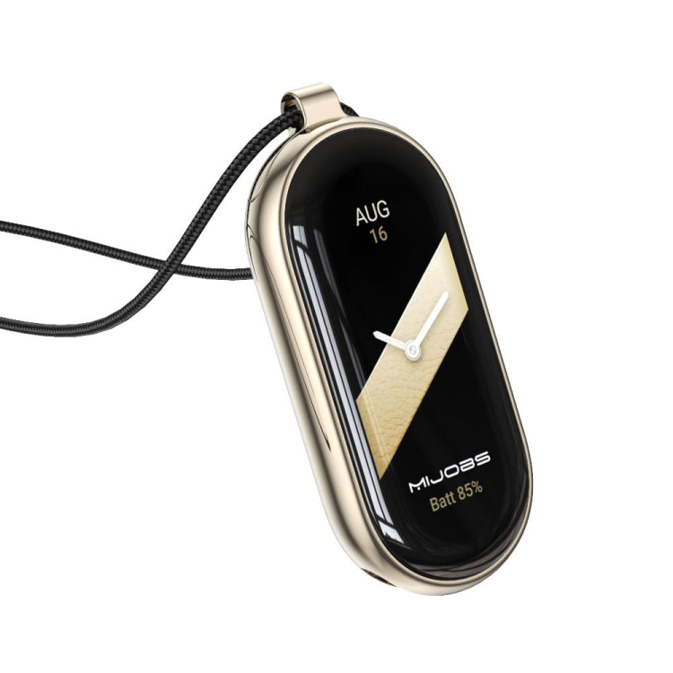 For Xiaomi Smart Band 10 / 9 / 8 Mijobs Stainless Steel Buckle Wax Rope Necklace(Black+Light Gold) - free shipping - PMc TechLife - Order now!