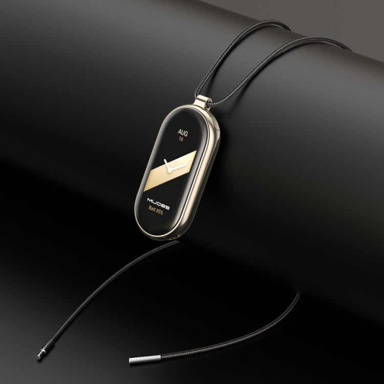 For Xiaomi Smart Band 10 / 9 / 8 Mijobs Stainless Steel Buckle Wax Rope Necklace(Black+Light Gold) - free shipping - PMc TechLife - Order now!