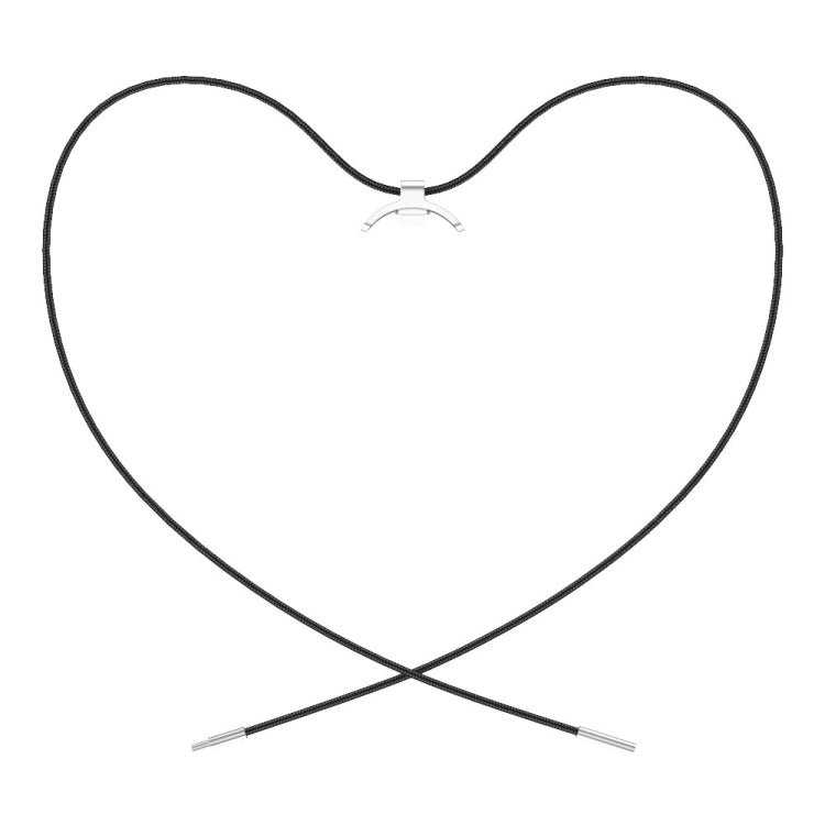 For Xiaomi Smart Band 10 / 9 / 8 Mijobs Stainless Steel Buckle Wax Rope Necklace(Black+Silver) - free shipping - PMc TechLife - Order now!