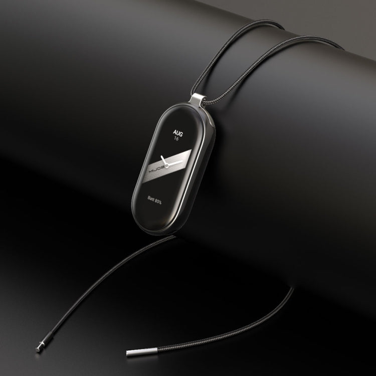 For Xiaomi Smart Band 10 / 9 / 8 Mijobs Stainless Steel Buckle Wax Rope Necklace(Black+Silver) - free shipping - PMc TechLife - Order now!
