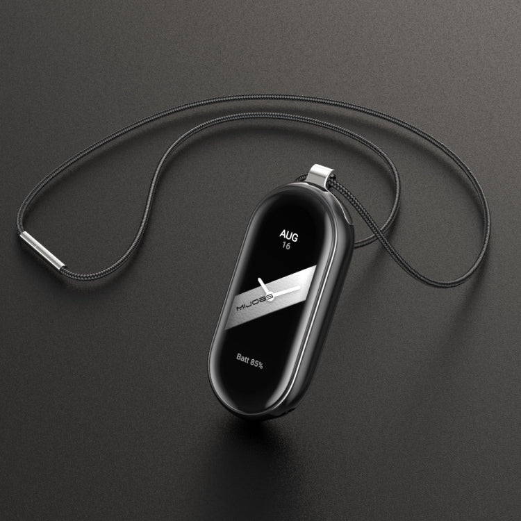 For Xiaomi Smart Band 10 / 9 / 8 Mijobs Stainless Steel Buckle Wax Rope Necklace(Black+Silver) - free shipping - PMc TechLife - Order now!