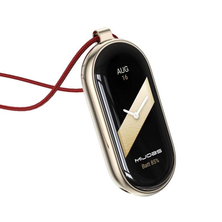 For Xiaomi Smart Band 10 / 9 / 8 Mijobs Stainless Steel Buckle Wax Rope Necklace(Red+Light Gold) - free shipping - PMc TechLife - Order now!