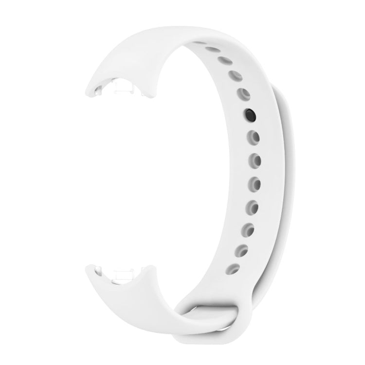 For Xiaomi Mi Band 8 / 9 Mijobs Solid Color Silicone Watch Band(White) - Watch Bands by MIJOBS | Online Shopping South Africa | PMC TechLife | Buy Now Pay Later Mobicred