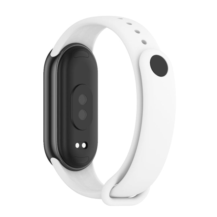 For Xiaomi Mi Band 8 / 9 Mijobs Solid Color Silicone Watch Band(White) - Watch Bands by MIJOBS | Online Shopping South Africa | PMC TechLife | Buy Now Pay Later Mobicred