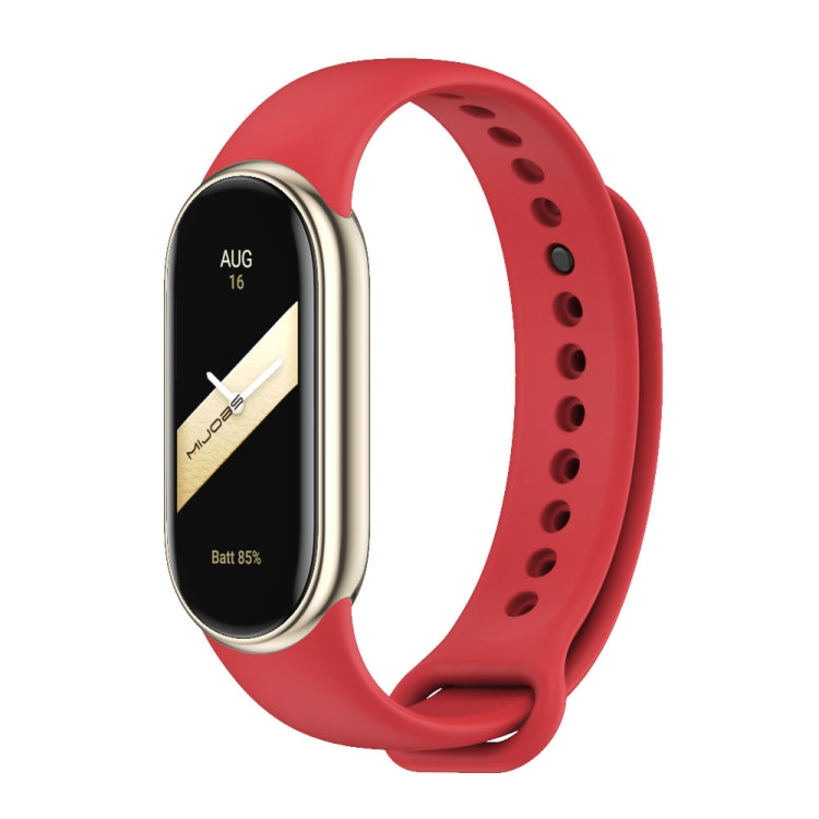 For Xiaomi Mi Band 8 / 9 Mijobs Solid Color Silicone Watch Band(Red) - Watch Bands by MIJOBS | Online Shopping South Africa | PMC TechLife | Buy Now Pay Later Mobicred