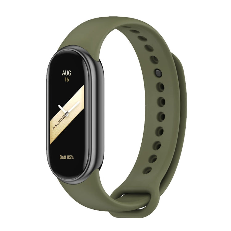For Xiaomi Smart Band 10 / 9 / 8 Mijobs Solid Color Silicone Watch Band(Army Green) - free shipping - PMC TechLife - Order now!