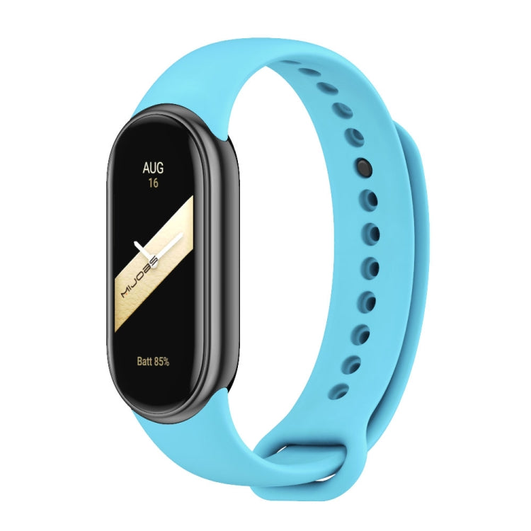 For Xiaomi Smart Band 10 / 9 / 8 Mijobs Solid Color Silicone Watch Band(Sky Blue) - free shipping - PMC TechLife - Order now!