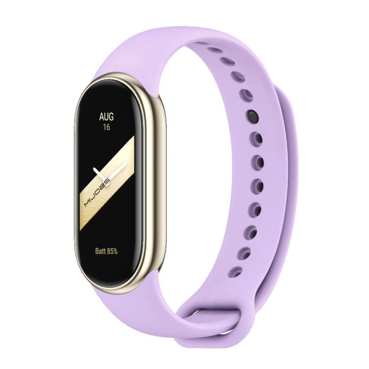 For Xiaomi Mi Band 8 Mijobs Solid Color Silicone Watch Band(Taro Purple) - Watch Bands by MIJOBS | Online Shopping South Africa | PMC TechLife | Buy Now Pay Later Mobicred