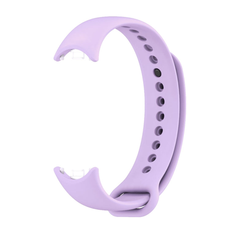 For Xiaomi Mi Band 8 Mijobs Solid Color Silicone Watch Band(Taro Purple) - Watch Bands by MIJOBS | Online Shopping South Africa | PMC TechLife | Buy Now Pay Later Mobicred