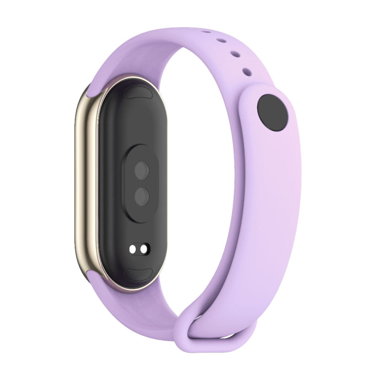 For Xiaomi Mi Band 8 Mijobs Solid Color Silicone Watch Band(Taro Purple) - Watch Bands by MIJOBS | Online Shopping South Africa | PMC TechLife | Buy Now Pay Later Mobicred