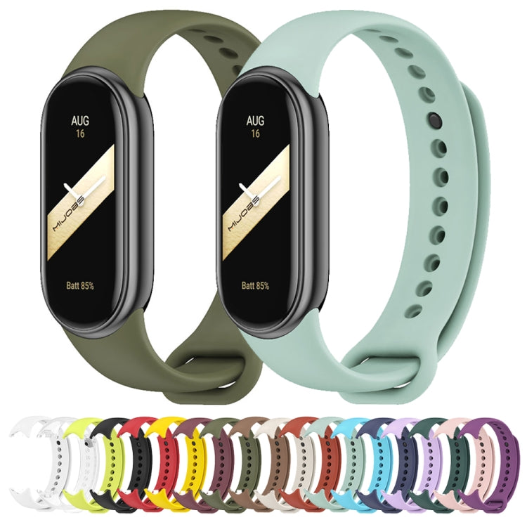 For Xiaomi Smart Band 10 / 9 / 8 Mijobs Solid Color Silicone Watch Band(Grass Green) - free shipping - PMC TechLife - Order now!