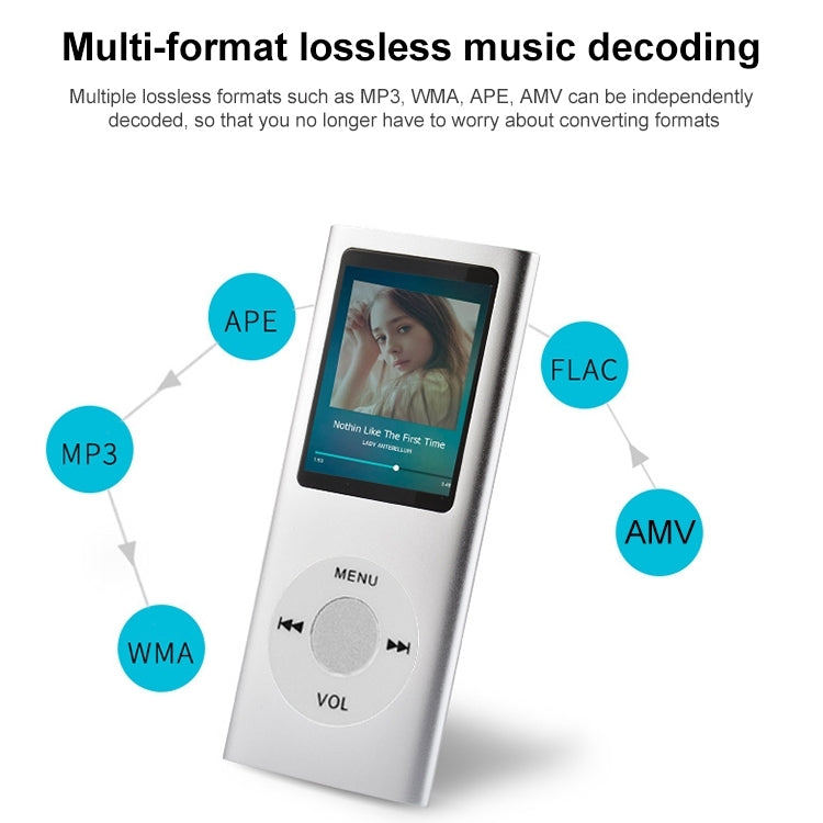 1.8 inch TFT Screen Metal MP4 Player With 8G TF Card+Earphone+Cable(Red) - free shipping - PMC Jewellery - Order now!