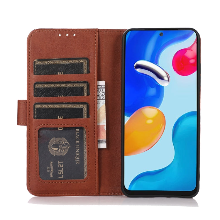 For OPPO Reno11 5G Pro Global Cow Texture Flip Leather Phone Case(Brown) - Reno11 Pro Cases by PMC TechLife | Online Shopping South Africa | PMC TechLife | Buy Now Pay Later Mobicred