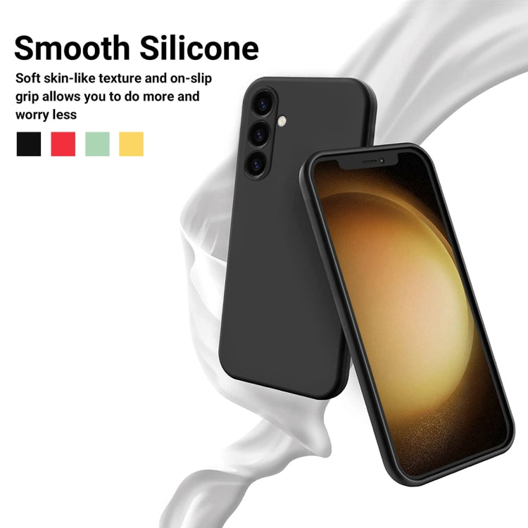 For Samsung Galaxy A25 5G Pure Color Liquid Silicone Shockproof Phone Case(Black) - Galaxy Phone Cases by PMC TechLife | Online Shopping South Africa | PMC TechLife