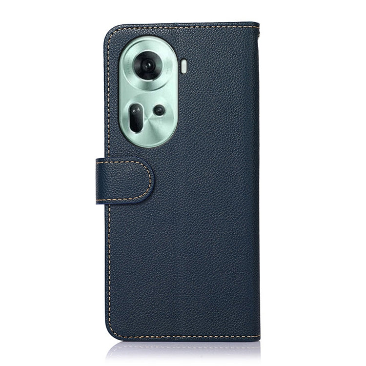 For OPPO Reno11 5G Global KHAZNEH Litchi Texture Leather RFID Phone Case(Blue) - Reno11 Cases by PMC TechLife | Online Shopping South Africa | PMC TechLife | Buy Now Pay Later Mobicred
