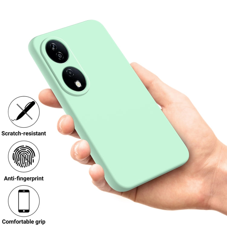 For Honor 90 Smart Pure Color Liquid Silicone Shockproof Phone Case(Green) - Honor Cases by PMC TechLife | Online Shopping South Africa | PMC TechLife | Buy Now Pay Later Mobicred