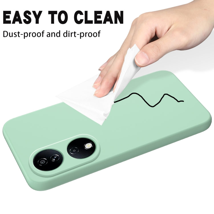 For Honor 90 Smart Pure Color Liquid Silicone Shockproof Phone Case(Green) - Honor Cases by PMC TechLife | Online Shopping South Africa | PMC TechLife | Buy Now Pay Later Mobicred
