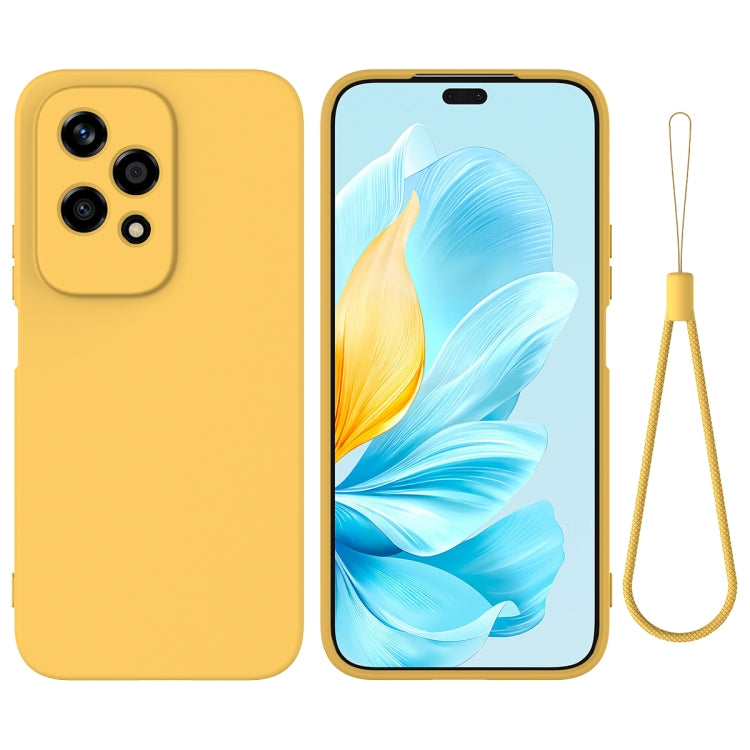 For Honor 200 Lite Global Solid Color Liquid Silicone Dropproof Full Coverage Phone Case(Yellow) - free shipping - PMC TechLife - Order now!